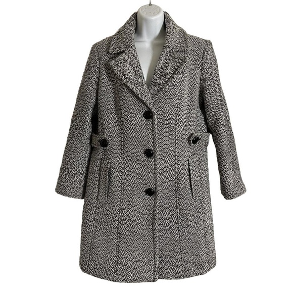 Gallery New York Bouncy Wool Fully Lined Button Up Coat - Picture 1 of 8